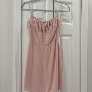 Aritzia Sunday Best Blush Pink Textured Dress